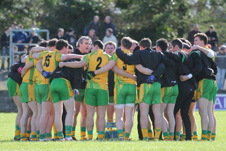 Action from the division one National Football League match between Donegal and Mayo.