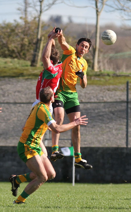 Action from the division one National Football League match between Donegal and Mayo.