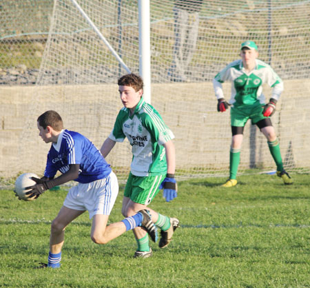 Action from the under 16 league game against Naomh Conaill.