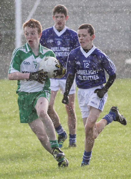 Action from the under 16 league game against Naomh Conaill.