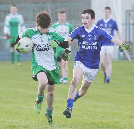 Action from the under 16 league game against Naomh Conaill.