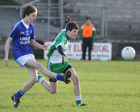 Action from the under 16 league game against Naomh Conaill.