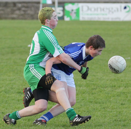 Action from the under 16 league game against Naomh Conaill.