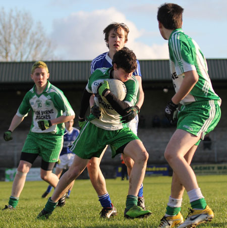 Action from the under 16 league game against Naomh Conaill.