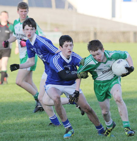 Action from the under 16 league game against Naomh Conaill.