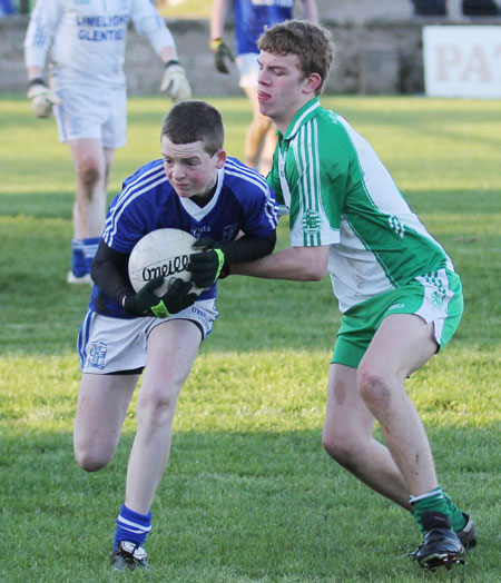 Action from the under 16 league game against Naomh Conaill.