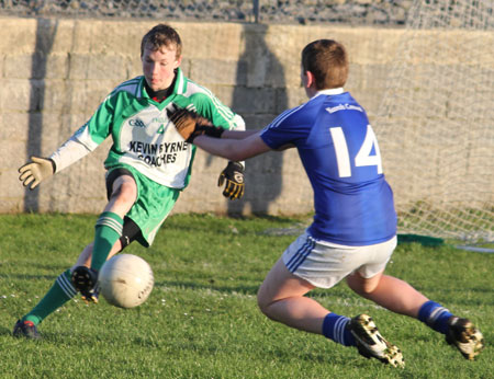 Action from the under 16 league game against Naomh Conaill.