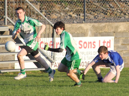 Action from the under 16 league game against Naomh Conaill.