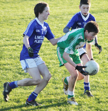 Action from the under 16 league game against Naomh Conaill.