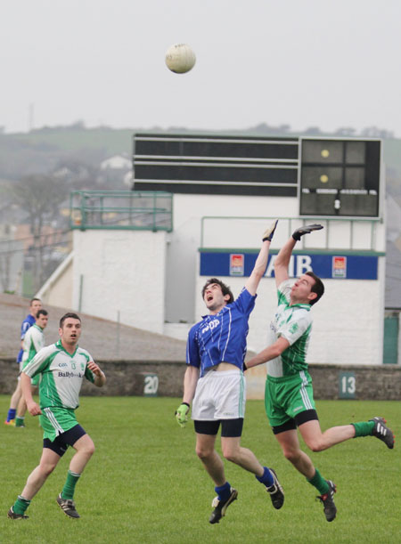 Action from the challenge match against Devenish.