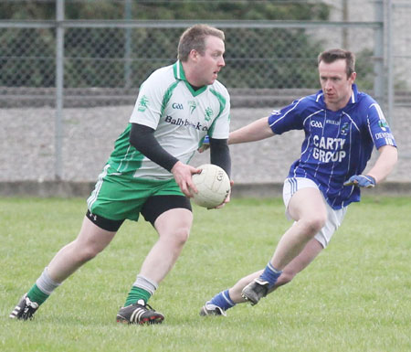 Action from the challenge match against Devenish.