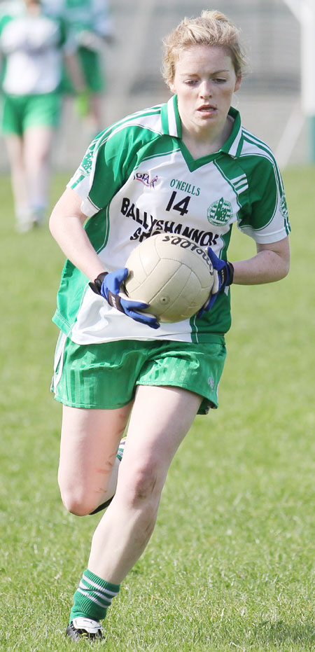 Action from the 2011 ladies under 14 B championship final between Aodh Ruadh and Urris.