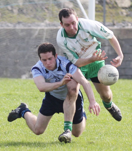 Action from the challenge match against Belcoo.