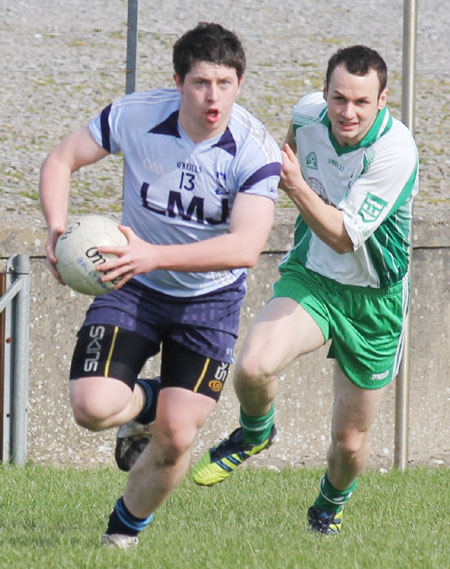 Action from the challenge match against Belcoo.