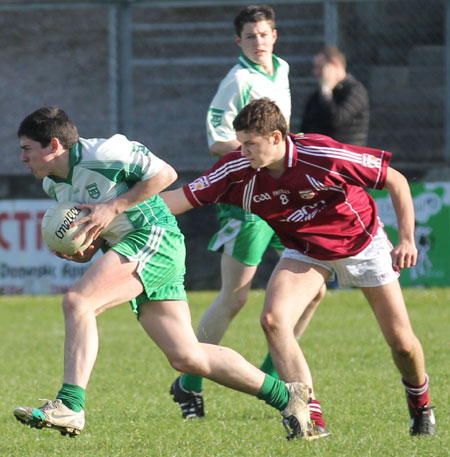 Action from the division three senior reserve football league match against Termon.