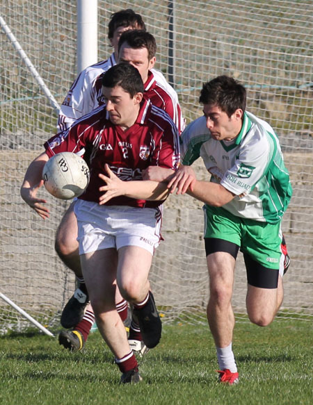 Action from the division three senior reserve football league match against Termon.