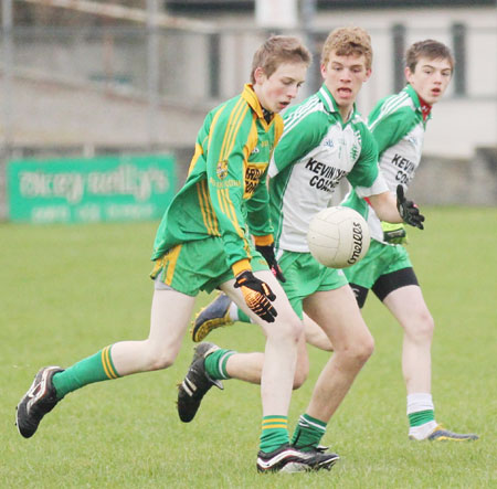 Action from the under 16 league game against Ardara.