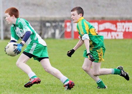 Action from the under 16 league game against Ardara.