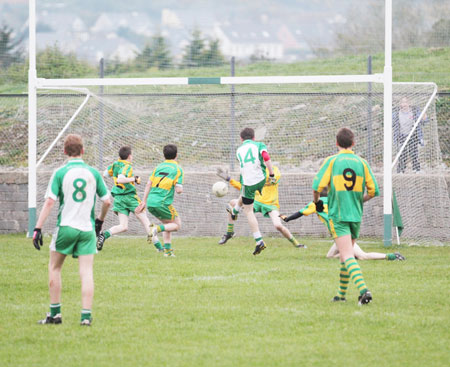 Action from the under 16 league game against Ardara.