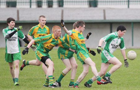 Action from the under 16 league game against Ardara.