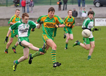 Action from the under 16 league game against Ardara.