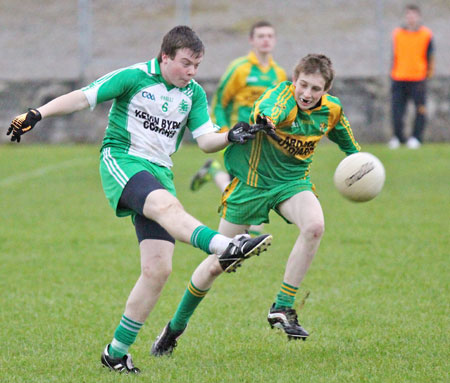 Action from the under 16 league game against Ardara.