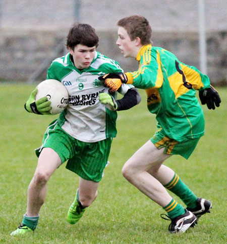 Action from the under 16 league game against Ardara.