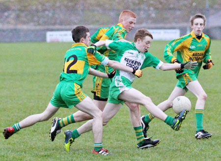 Action from the under 16 league game against Ardara.