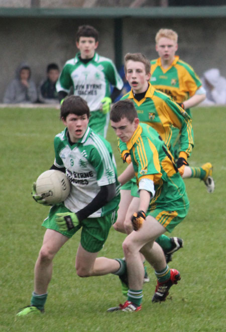 Action from the under 16 league game against Ardara.