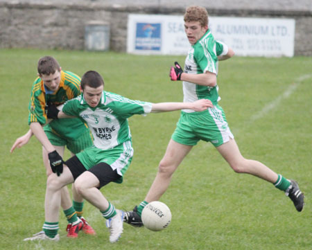 Action from the under 16 league game against Ardara.