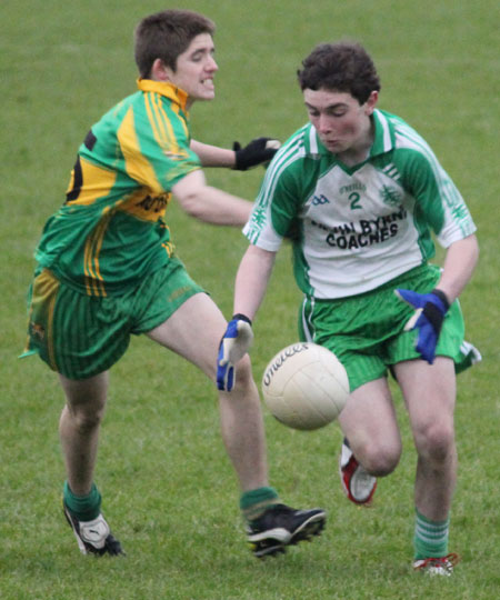 Action from the under 16 league game against Ardara.