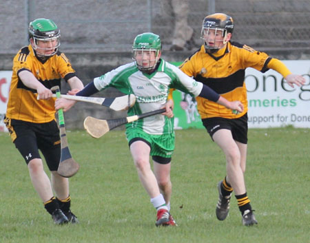 Action from the Aodh Ruadh v Saint Eunan's game.