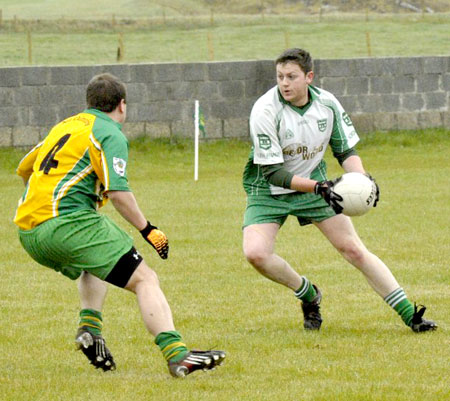 Action from the division three senior reserve football league match against Downings.