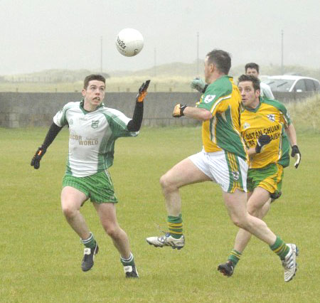 Action from the division three senior reserve football league match against Downings.