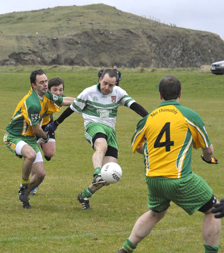Action from the division three senior reserve football league match against Downings.