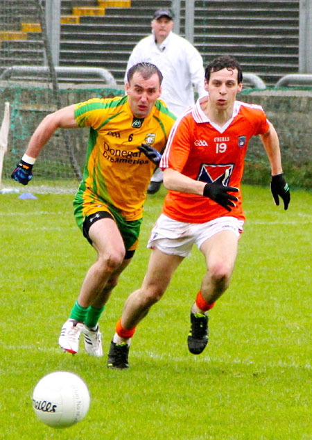 Action from the national football league match against Armagh.