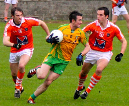 Action from the national football league match against Armagh.