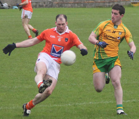 Action from the national football league match against Armagh.