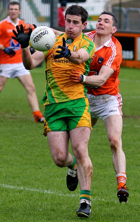 Action from the national football league match against Armagh.