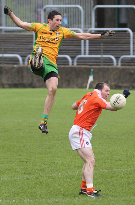 Action from the national football league match against Armagh.