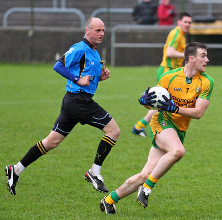 Action from the national football league match against Armagh.