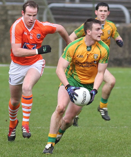 Action from the national football league match against Armagh.