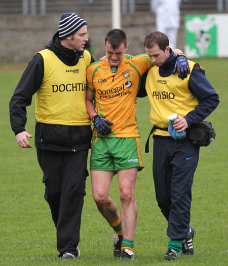 Action from the national football league match against Armagh.