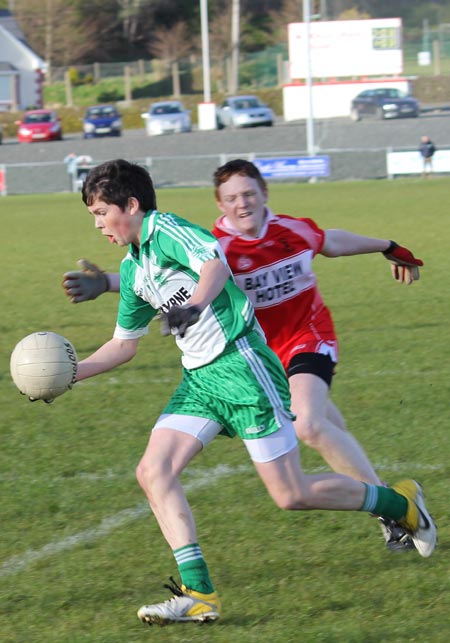 Action from the under 16 league game against Killybegs.