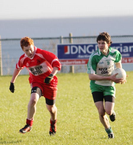Action from the under 16 league game against Killybegs.