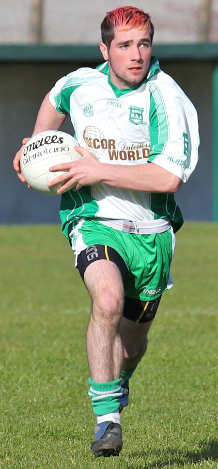 Action from the division three senior reserve football league match against Muff.