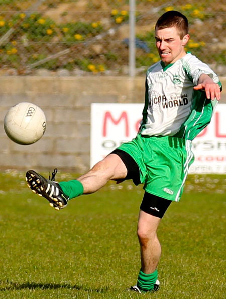 Action from the division three senior reserve football league match against Muff.