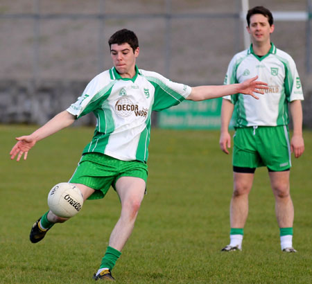 Action from the division three senior reserve football league match against Muff.