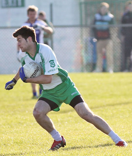 Action from the division three senior reserve football league match against Muff.