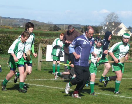 Action from the county under 14 Féile na nGael blitz in Carndonagh.